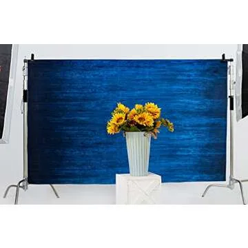 7x5ft/2.2x1.5m Dark Blue Backdrops Abstract Headshots Backgrounds for Professional Photography Studio