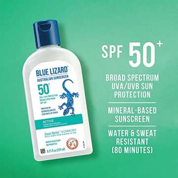 BLUE LIZARD SPF 50+ Mineral Sunscreen for Sensitive Skin