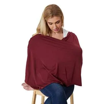 NeoTech Care Baby Nursing Cover Breastfeeding Scarf | Soft Fabric (Burgundy Red)