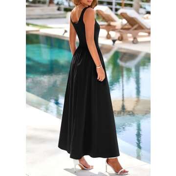 PRETTYGARDEN Women’s Casual Scoop Neck Sleeveless Long Dress - Versatile Summer Fashion