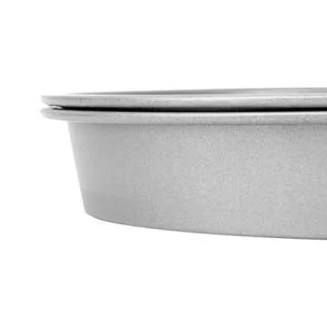 G&S Metal Products HG268 OvenStuff Non-Stick Round Cake Baking Pan 2 Piece Set, 9", Gray