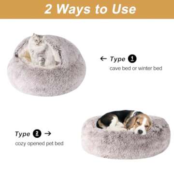 Cozy Nook Pet Bed - Washable Dog Beds for Small Dogs and Cats
