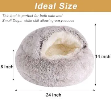 Washable Cozy Dog Bed for Small Pets - Cat Cave Bed