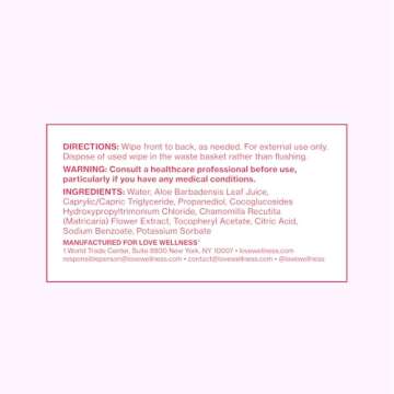 Love Wellness pH Balancing Wipes for Women | Fragrance-Free | Vulva Cleanser for Balanced pH, Intimate Health & Hygiene | Non-Irritating with Aloe Vera for Sensitive Skin | Travel Size | 3-Pack