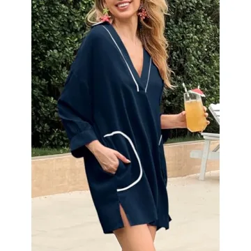 Saodimallsu Women's V Neck Swimsuit Coverup for Comfort