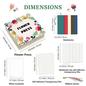 Aboofx Kids' Flower Press Kit, 4-Layers 6 x 6 inch Wooden Leaf Press Flower Pressing Kits for Adults Kid Creativity Outdoor Play Learning Toy Nature Art and Crafts DIY Kits for Girls & Boys