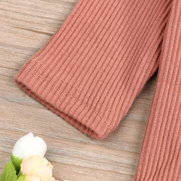 YOUNGER STAR Newborn Infant Unisex Baby Bodysuit Clothes Organic Cotton Long Sleeve Romper Jumpsuit Fall Winter (6-12 Months, Brown)