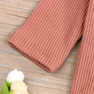 YOUNGER STAR Newborn Infant Unisex Baby Bodysuit Clothes Organic Cotton Long Sleeve Romper Jumpsuit Fall Winter (6-12 Months, Brown)