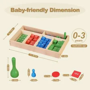 MONTESSORI OUTLET Stamp Game for 3-12 Years Montessori Education at School and Home