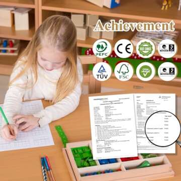 MONTESSORI OUTLET Stamp Game for 3-12 Years Montessori Education at School and Home