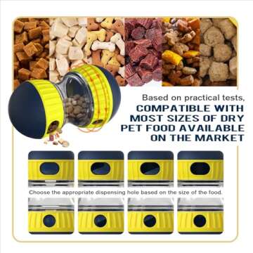 TLKNG Dog Interactive Toys Indestructible Puppy Toy Adjustable Food Dispensing Treat Dispenser Dogs Puzzles Feeder Slow Feeding for Large/Medium/Small Aggressive Chewers Breed Pet Gift