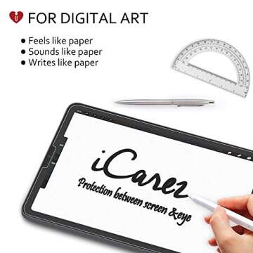 iCarez Matte Screen Protector for iPad Pro 12.9 (2022 2021 2020 2018) without Home Button 12.9-inches, 2-Pack Anti-glare