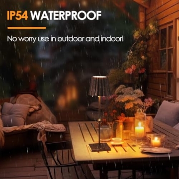 Rechargeable Cordless Table Lamp with 3 Dimming Options