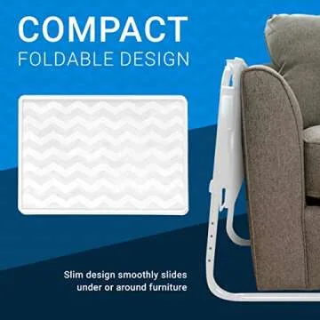 Table Mate II Adjustable Folding Tray Table & Cup Holder