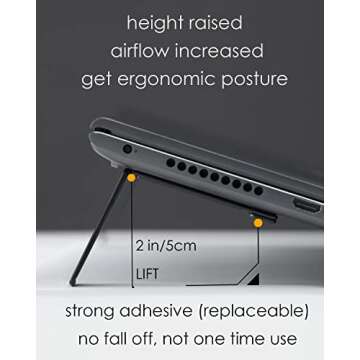 Aulumu G07 Pop Up Leg Stands Laptop, Super Portable Cooling Laptop Stand, Ergonomic Laptop Riser Lif...