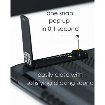 Aulumu G07 Pop Up Leg Stands Laptop, Super Portable Cooling Laptop Stand, Ergonomic Laptop Riser Lift for Desk for MacBook, All Laptops, Tablets, 8-20'', Black