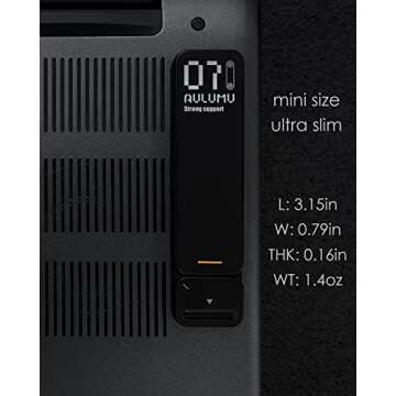 Aulumu G07 Pop Up Leg Stands Laptop, Super Portable Cooling Laptop Stand, Ergonomic Laptop Riser Lift for Desk for MacBook, All Laptops, Tablets, 8-20'', Black