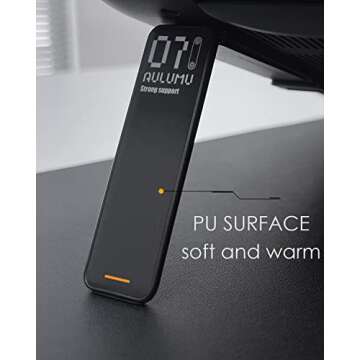 Aulumu G07 Pop Up Leg Stands Laptop, Super Portable Cooling Laptop Stand, Ergonomic Laptop Riser Lift for Desk for MacBook, All Laptops, Tablets, 8-20'', Black