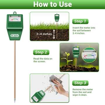 Dr.meter Soil Moisture Meter, 2 Packs Soil Test Kit for Garden Lawn Farm Indoor & Outdoor Use - Soil Tester Hygrometer Sensor for Houseplants - Plant Water Meter-No Battery Needed, Gardening Gifts