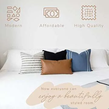 Woven Nook Decorative Throw Pillow Covers, Mika Style, 18 x 18 Inches (Set of 4)