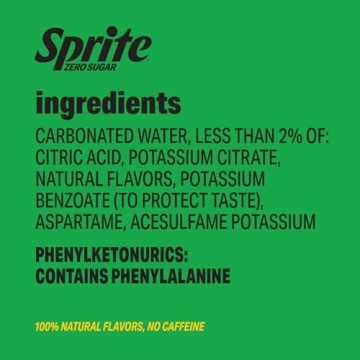 Sprite Zero Sugar Lemon Lime Diet Soda, 6 Pack - Refreshing