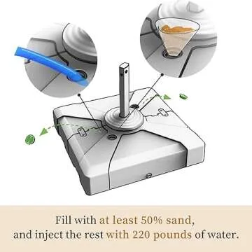 PURPLE LEAF ULTRA STURDY Umbrella Base for Offset Use