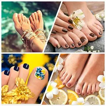 300 Pieces Acrylic False Toenail Tips for Instant Glamour