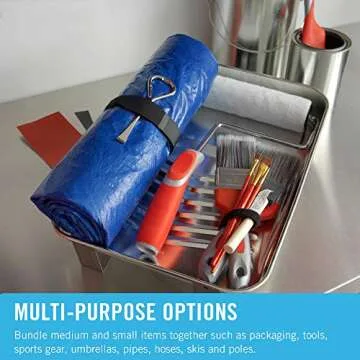 VELCRO Brand Bulk Pack 12 Reusable Fastening Cable Straps with Buckle Variety Sizes 8"-12"-18" Multi-Purpose Cinch Strap VEL-30100-AMS