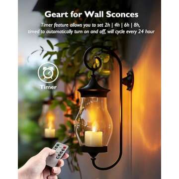 Flameless Votive Candles with Remote and Timer - Set of 6