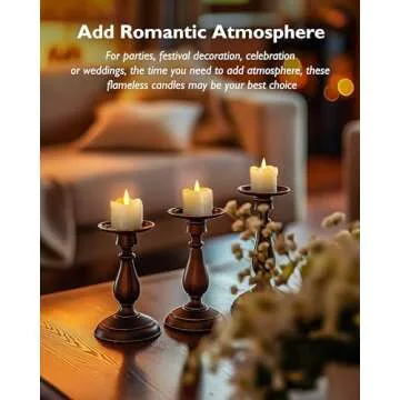 Flameless Votive Candles with Remote and Timer - Set of 6