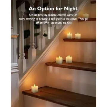 Flameless Votive Candles with Remote and Timer - Set of 6