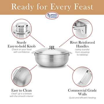 Aramco Alpine Gourmet Caldero 13-Quart Durable Cooking Pot