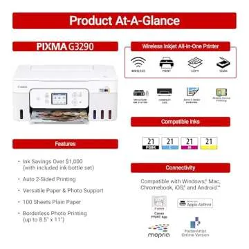Canon Megatank G3290 All-in-One Wireless Supertank Printer