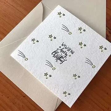 Merry Christmas Words Clear Stamps for Card Making Decorative Xmas Theme Short Blessing Words With Sentiment Transparent Silicone Stamps for DIY Scrapbooking Supplies Embossing Paper Card Album