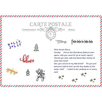 Merry Christmas Words Clear Stamps for Card Making Decorative Xmas Theme Short Blessing Words With Sentiment Transparent Silicone Stamps for DIY Scrapbooking Supplies Embossing Paper Card Album