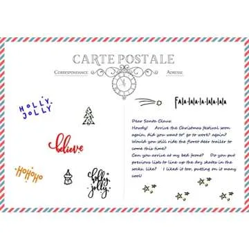 Merry Christmas Words Clear Stamps for Card Making Decorative Xmas Theme Short Blessing Words With Sentiment Transparent Silicone Stamps for DIY Scrapbooking Supplies Embossing Paper Card Album