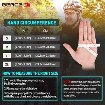 BEACE Cycling Gloves Bike Gloves Biking Gloves Half Finger Road Bike Bicycle Gloves for Men and Women-5MM Breathable Anti-Slip Shock-Absorbing Pad Gym Light Weight Mountain Bike Gloves