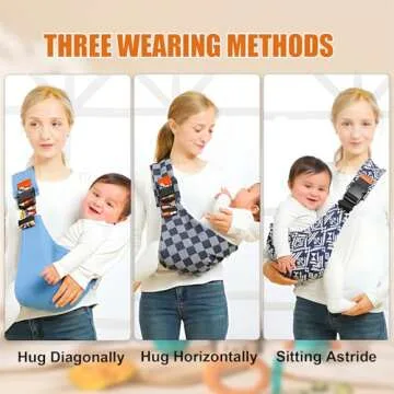 Baby Sling Carrier,Toddler Carrier, 2025 New Baby Carrier Newborn to Toddler,Portable Lightweight Non-Slip Hip Seat Carrier 10-30lbs(Black)