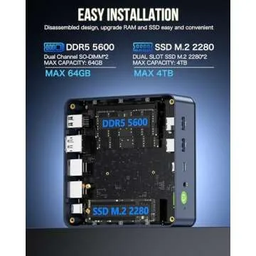 Mini Gaming PC GMKtec K6 Ryzen 7 7840HS 32GB SSD