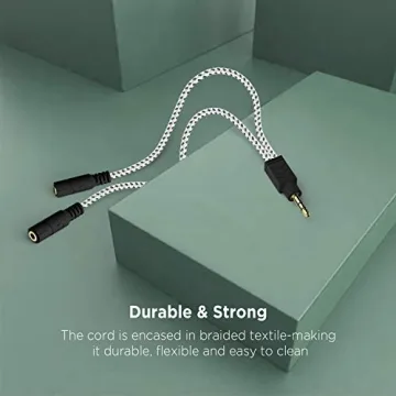 DUKABEL 3.5mm Audio Splitter for Headphones and Speakers