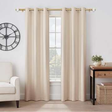 USFOOK 7/8 Inch Gold Curtain Rods for Windows 32 to 86