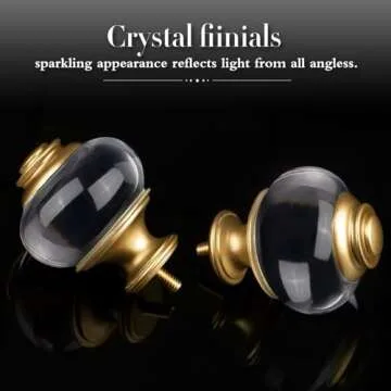 USFOOK 7/8 Inch Gold Curtain Rods for Windows 32 to 86