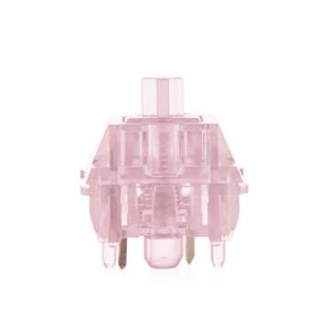 KiiBoom Linear 38gf Pink Rose Mechanical Keyboard Switch, 5 Pin Keyboard Switch with PC Stem, Transl...
