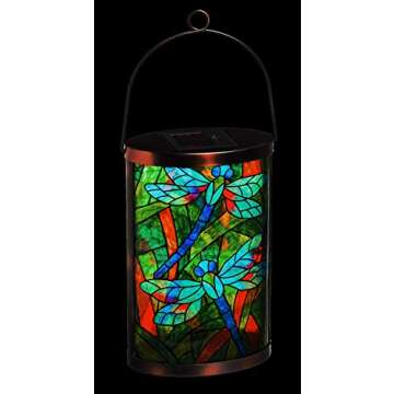 New CreativeSolar Glass Lantern (Dragonfly)