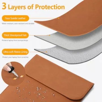 HYZUO Laptop Sleeve for MacBook Pro & Dell XPS 15