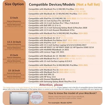 HYZUO Laptop Sleeve for MacBook Pro & Dell XPS 15