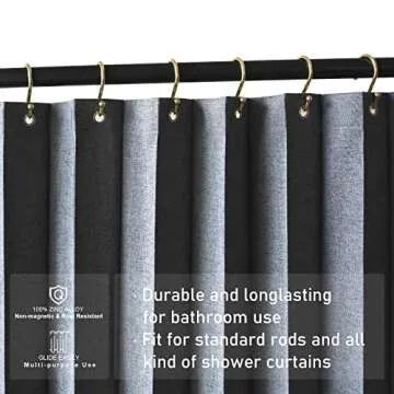 EleCharm Multi-Purpose Gold Shower Hooks Set of 12