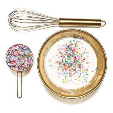 Fancy Sprinkles Classic Rainbow Crunchy Jimmies, Real Sugar, For Ice Cream, Cookies, Cakes, Cupcakes, Dessert Decorating, Original, Mulit-Colored, Rainbow Sprinkles (0.5c)