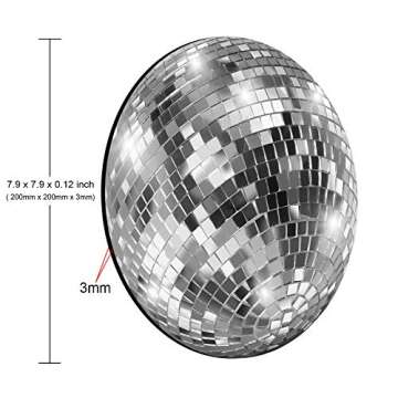 Smooffly Silver Disco Ball Round Mouse Pad Custom, Cute Mouse Pad, Silver Mouse Pad, Disco Coaster Circular Mouse Pads for Computers Laptop