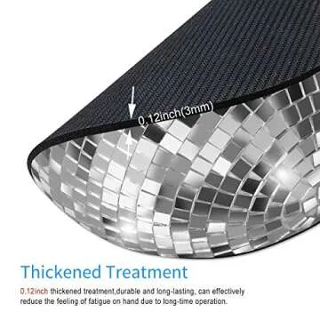 Smooffly Silver Disco Ball Round Mouse Pad Custom, Cute Mouse Pad, Silver Mouse Pad, Disco Coaster Circular Mouse Pads for Computers Laptop